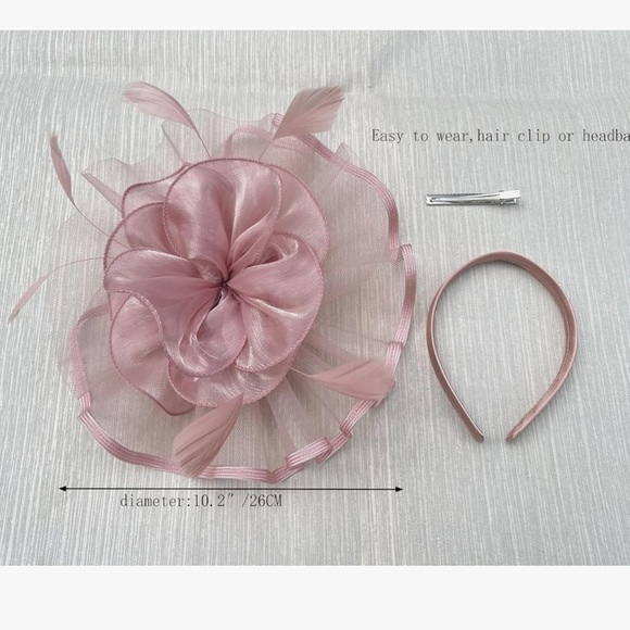 Elegant Pink Fascinator Hat - Picture 3 of 7